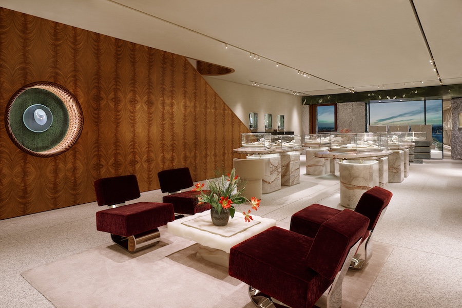 David Yurman Miami Design DIstrict Store jewelry neutral display cases