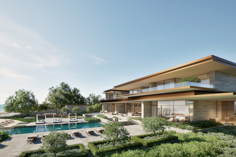 Bvlgari Resort & Mansions Abu Dhabi mansion sun loungers pool ocean