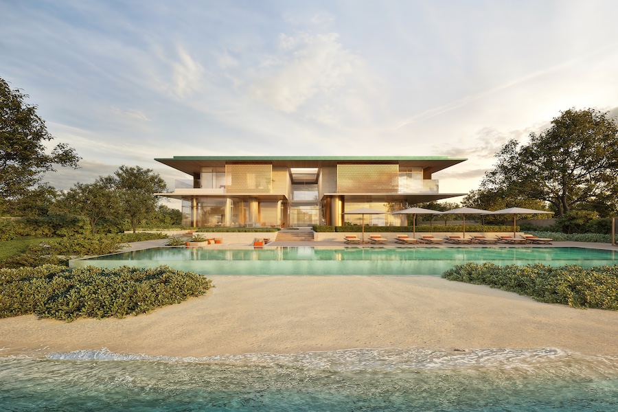 Bvlgari Resort & Mansions Abu Dhabi mansion sun loungers pool ocean